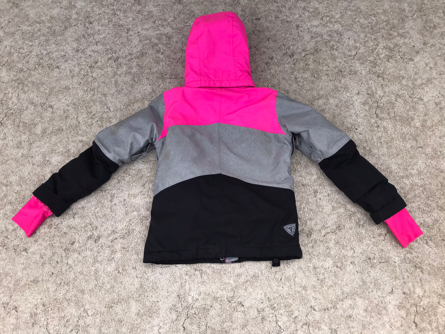 Winter Coat Child Size 8-10 FireFly Grey Black Pink With Snow Belt