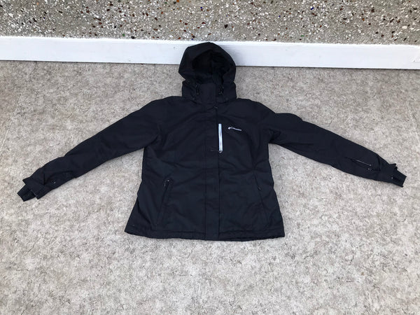 Winter Coat Ladies Size Medium Columbia Black With Snow Belt Minor Wear