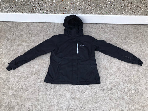 Winter Coat Ladies Size Medium Columbia Black With Snow Belt Minor Wear