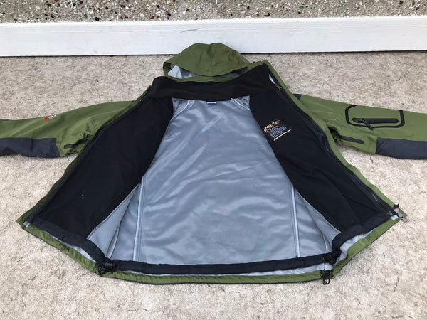Winter Coat Ladies Size Medium Rain And Snow Gore-Tex Sealed Zippers Zip In Gore-Tex Liner Olive Black