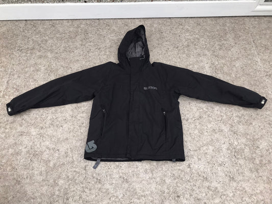 Winter Coat Men's Size Large Burton Snowboarding Black With Snow Belt