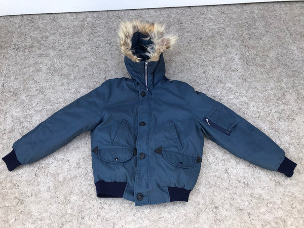 Winter Coat Men's Size Large Canadian Train Squire Goose Filled Fur Trim Vintage 1960's Made In Winnipeg Canada RARE and WARM