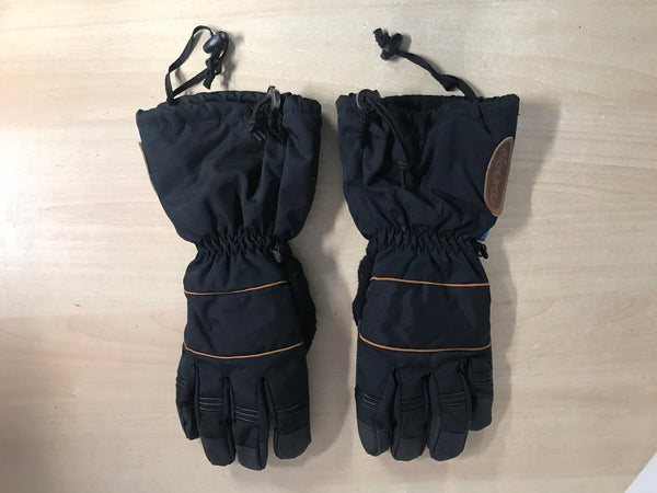 Winter Gloves Men's Size X Large Cordura Waterproof Snowboarding Fleece Lined Black New Demo Model