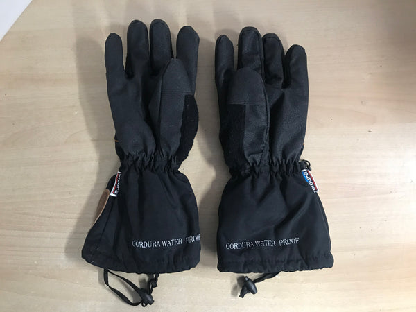 Winter Gloves Men's Size X Large Cordura Waterproof Snowboarding Fleece Lined Black New Demo Model
