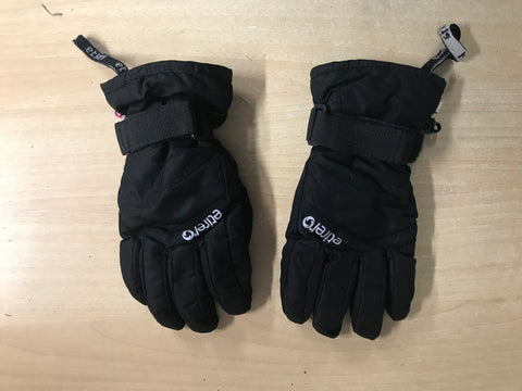 Winter Gloves and Mitts Child Size 10-12 Etirel Black Excellent