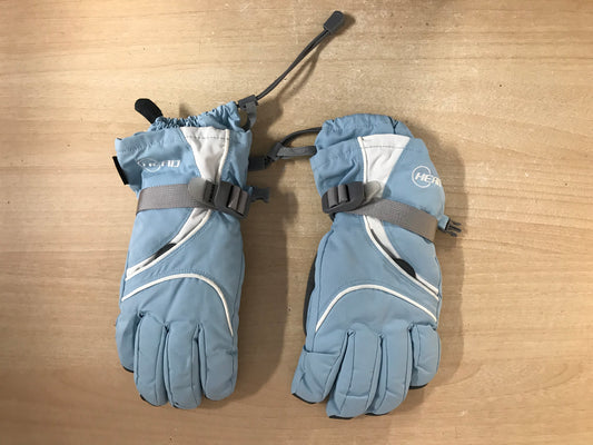 Winter Gloves and Mitts Child Size 10-12 Head Blue Grey Excellent