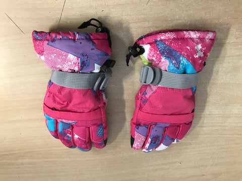 Winter Gloves and Mitts Child Size 12-14 Pink Blue