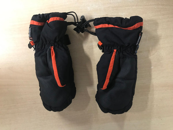 Winter Gloves and Mitts Child Size 6 Kombi Black Orange Green Excellent