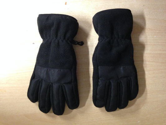 Winter Gloves and Mitts Child Size 8-12 Black Fleece Excellent