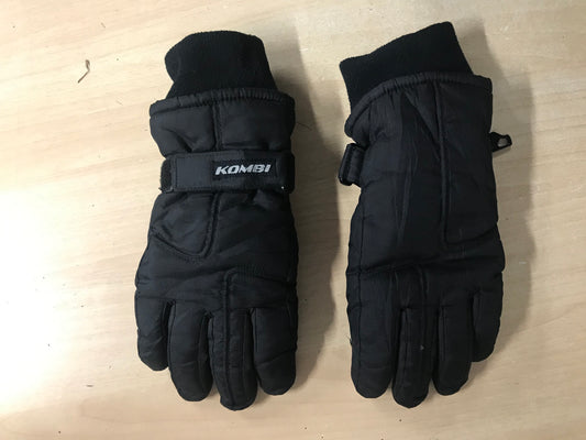 Winter Gloves and Mitts Ladies Size Medium Kombi Black With Fleece Lining Excellent