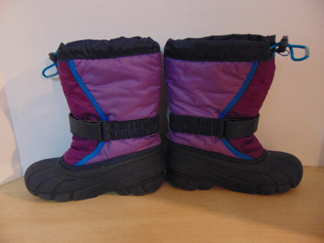 Winter Boots Child Size 1 Sorel Purple Blue With Liner  Excellent