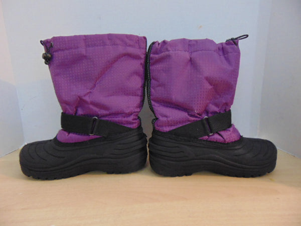 Winter Boots Child Size 3 Outbound Purple and Black With Liners Excellent