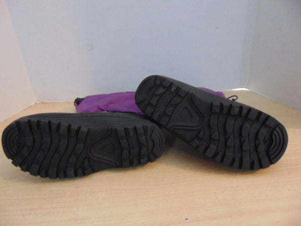 Winter Boots Child Size 3 Outbound Purple and Black With Liners Excellent