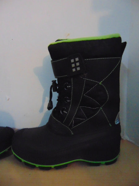 Winter Boots Child Size 3 Sub Zero Black and Lime