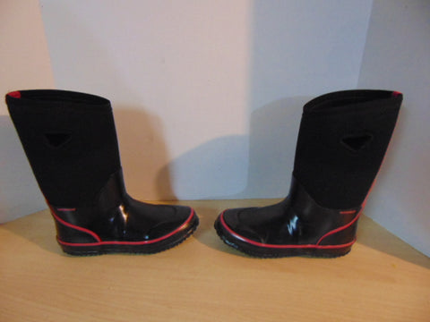 Bogs Style Child Size 4 Neoprene Rubber Rain Winter Boots Element Black Pink