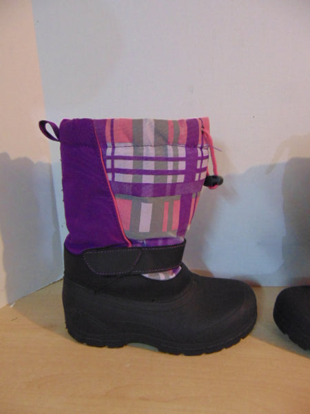 Winter Boots Child Size 4 Pink Purple Canadian