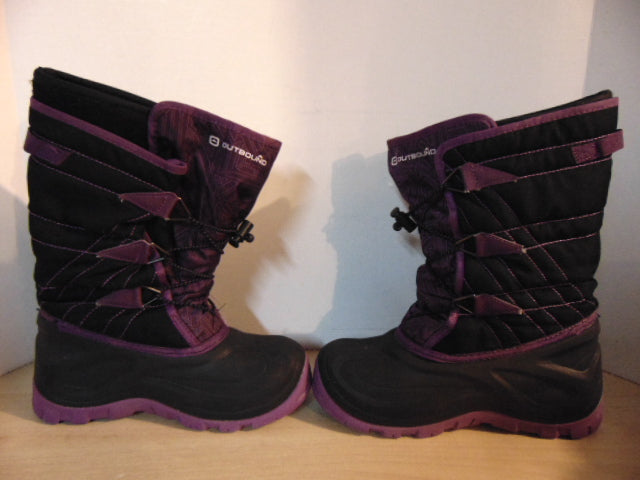 Winter Boots Child Size 5 Youth Outbound Purple and Black With Liner