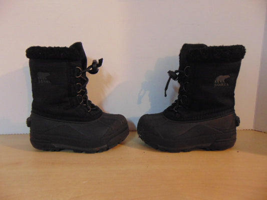 Winter Boots Child Size 9 Sorel Black