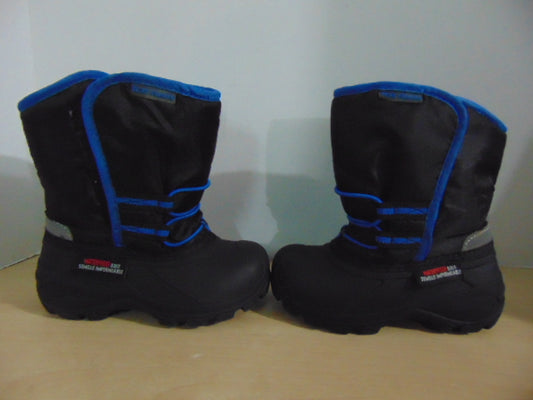 Winter Boots Child Size 9 Toddler Ice Fields Black Blue