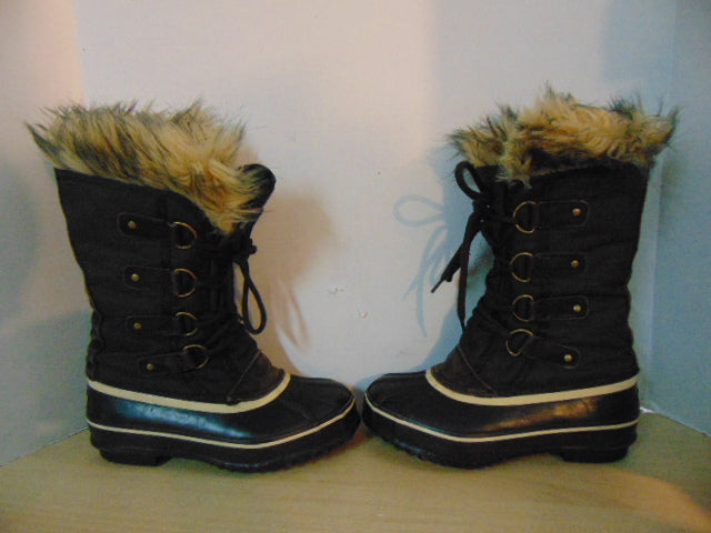 Winter Boots Ladies Size 6 Blizzard Brown With Liners and Faux Fur