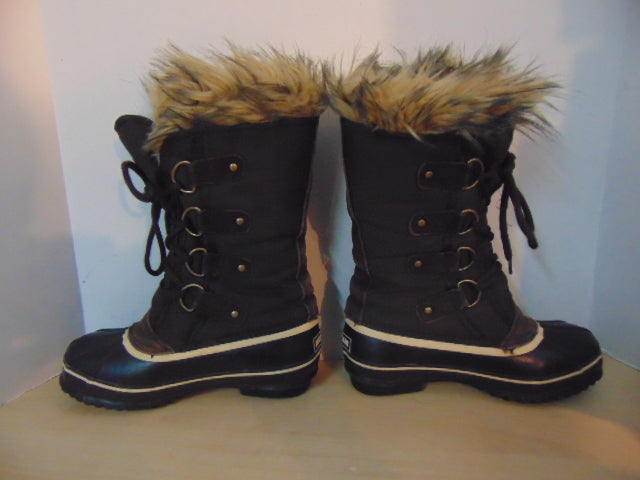 Winter Boots Ladies Size 6 Blizzard Brown With Liners and Faux Fur
