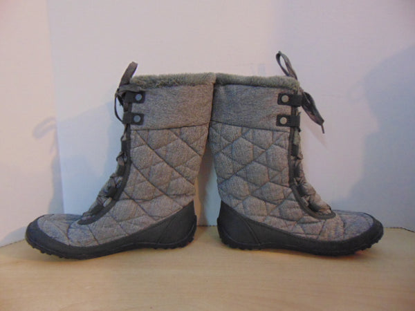 Winter Boots Ladies Size 6 Columbia Faux Fur Grey