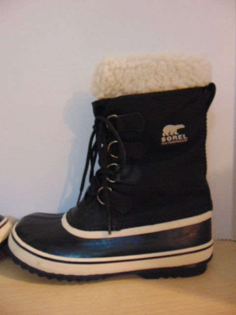 Winter Boots Ladies Size 8 Sorel With Liner Black New Demo