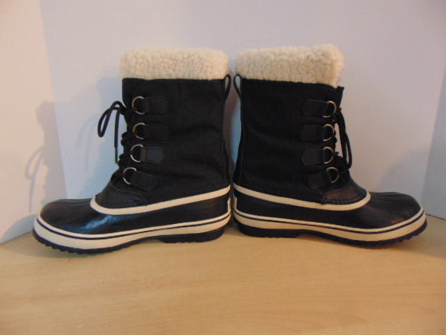 Winter Boots Ladies Size 8 Sorel With Liner Black New Demo