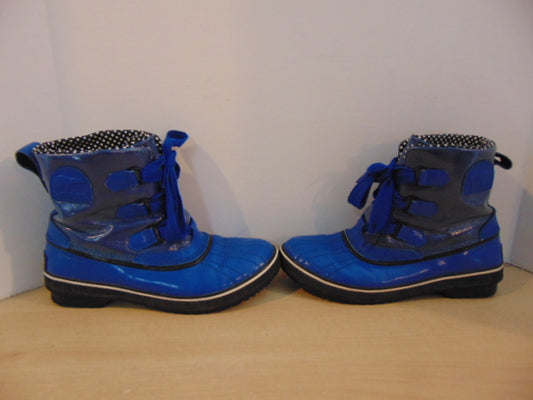 Winter Boots Ladies Size 9 Sorel Waterproof Great For Rain Blue Black