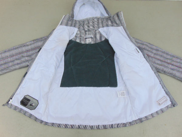 Winter Coat Child Size 16-18 Youth Columbia Grey Pink Black White Printed Fantastic Quality New Demo Model