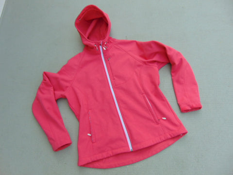 Winter Coat Ladies Size X Large Fushia Pink With Pink Micro Fleece Lining Inside Mint Condition