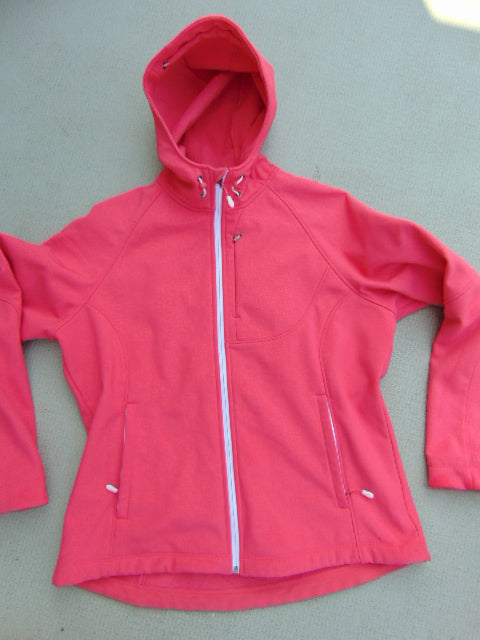 Winter Coat Ladies Size X Large Fushia Pink With Pink Micro Fleece Lining Inside Mint Condition