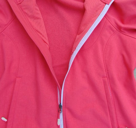 Winter Coat Ladies Size X Large Fushia Pink With Pink Micro Fleece Lining Inside Mint Condition