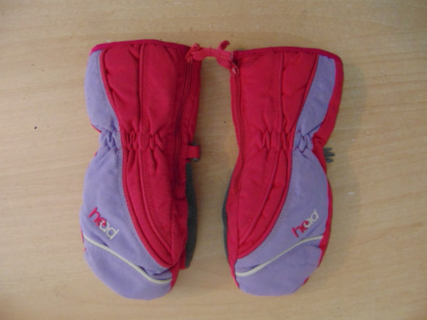 Winter Gloves and Mitts Child Size 4-6 Purple Pink Head