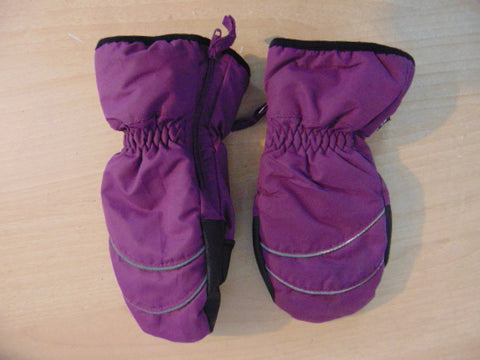 Winter Gloves and Mitts Child Size 7-8 H & M  Purple Black