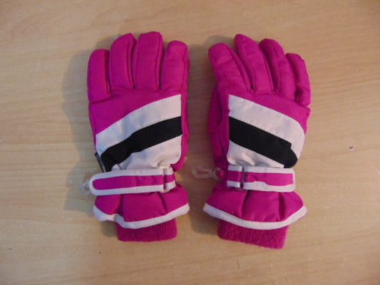 Winter Gloves and Mitts Child Size 7-9 Fushia White As New