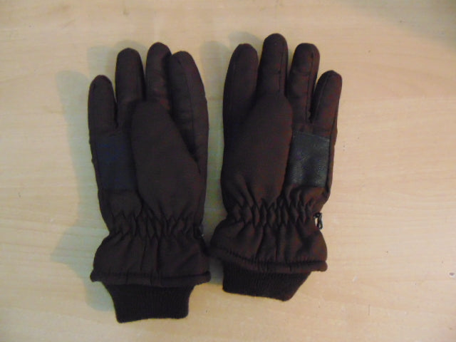 Winter Gloves and Mitts Child Size 8-10 Brown and Lime Excellent