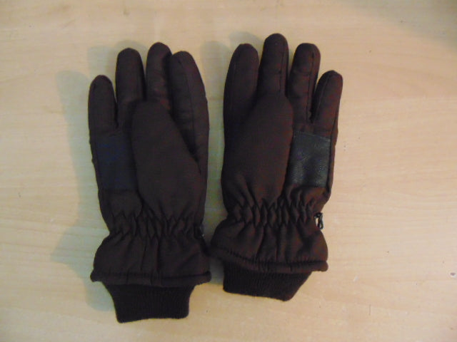 Winter Gloves and Mitts Child Size 8-10 Brown and Lime Excellent