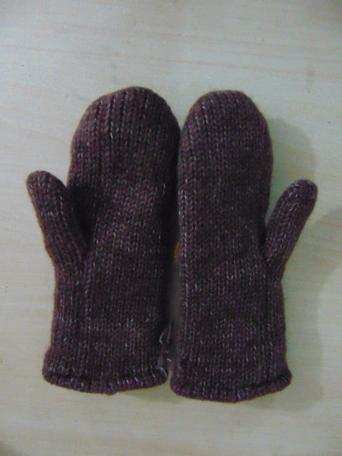 Winter Gloves and Mitts Child Size 8-12 De Lux Wool Brown Bear