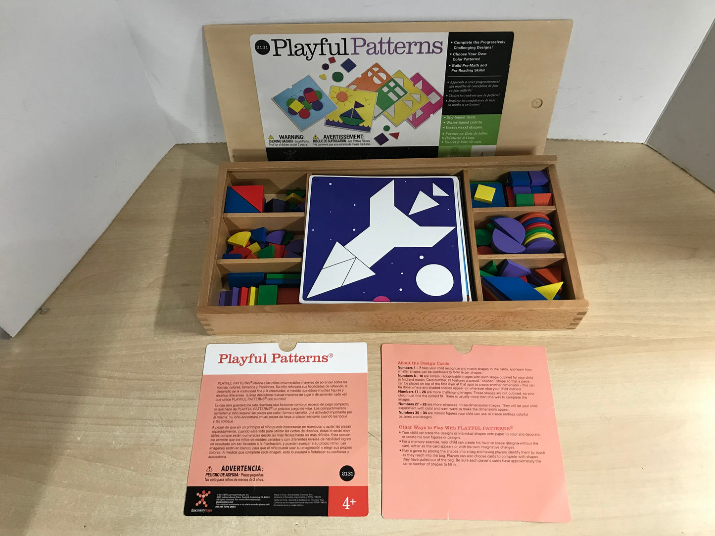 Y Game Child Playful Patterns Discovery Toys Heirloom Wood Edition Plastic coated Cards Eco Friendly Age 4+ Excellent