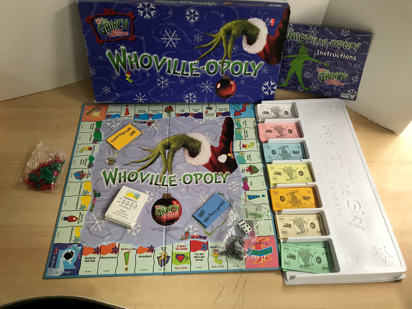 Y Game How The Grinch Stole Christmas Monopoly Style Game Complete Excellent